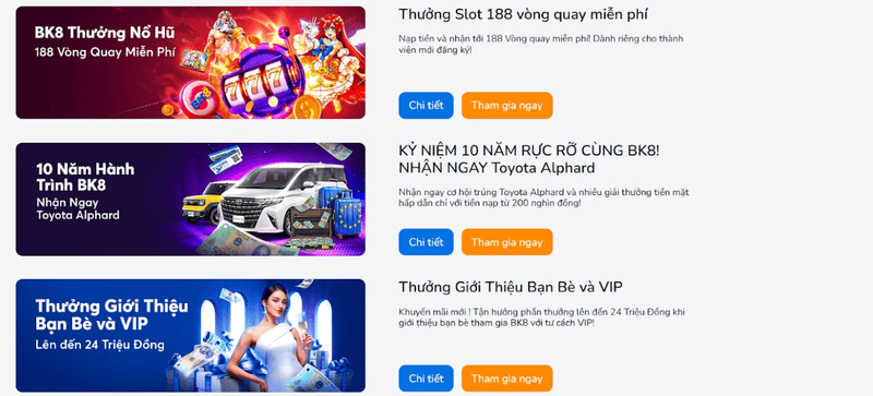khuyến mãi BK8